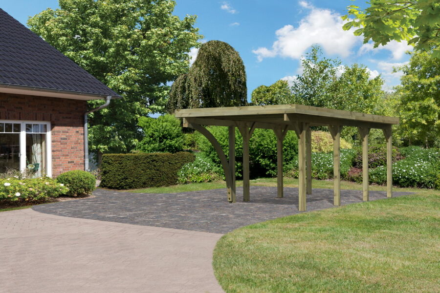 Karibu EINZELCARPORT CLASSIC 2 VAR B / 1 EINFAHRTSBOGEN / STAHL / KDI