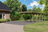 Karibu EINZELCARPORT CLASSIC 3 VAR B / 1 EINFAHRTSBOGEN / PVC / KDI