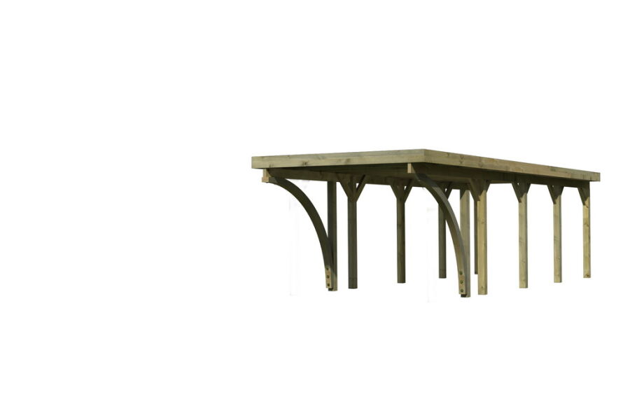 Karibu EINZELCARPORT CLASSIC 3 VAR C / 2 EINFAHRTSBÖGEN / PVC / KDI