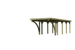 Karibu EINZELCARPORT CLASSIC 3 VAR C / 2 EINFAHRTSBÖGEN / PVC / KDI