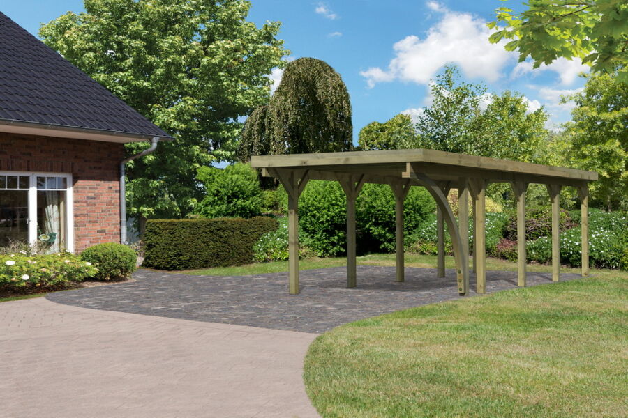 Karibu EINZELCARPORT CLASSIC 3 VAR B / 1 EINFAHRTSBOGEN / STAHL / KDI