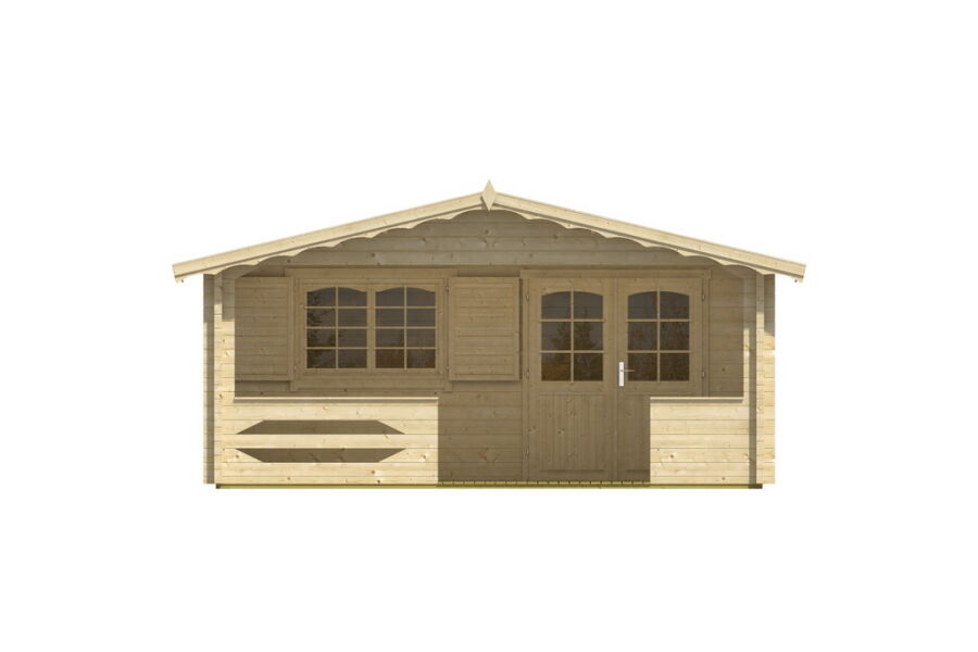 Gartenhaus Carola 5x6 m + 2 m Terrasse / 70mm