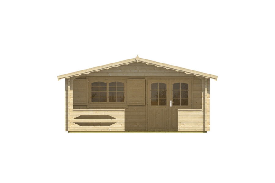 Gartenhaus Carola 6x5 m + 3 m Terrasse / 45mm