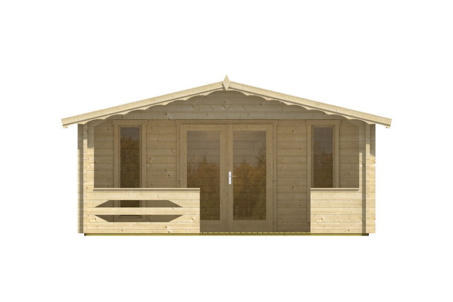 Gartenhaus Cora 5x5 m + 2 m Terrasse / 70mm