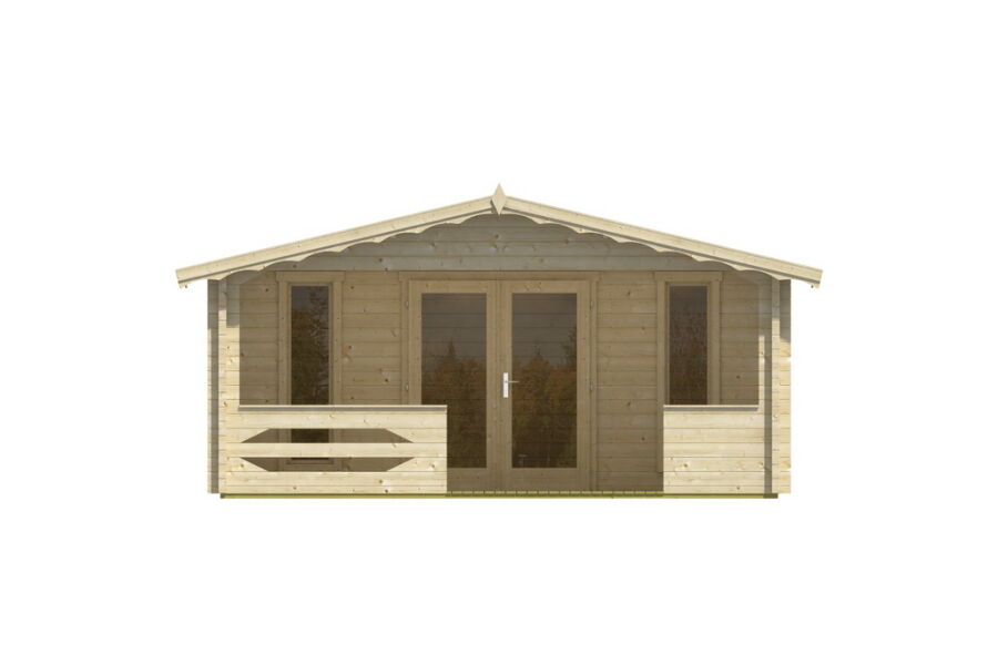 Gartenhaus Cora 6x5 m + 2 m Terrasse / 70mm