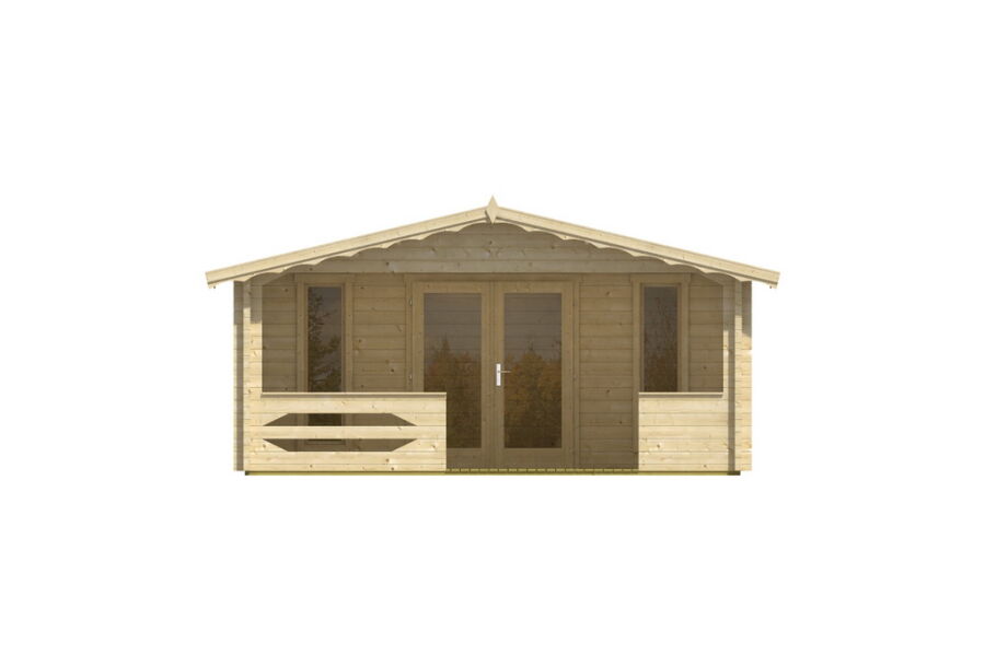 Gartenhaus Cora 6x5 m + 3 m Terrasse / 70mm