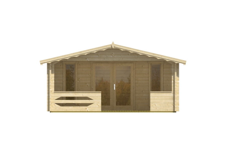 Gartenhaus Cora 6x6 m + 3 m Terrasse / 45mm
