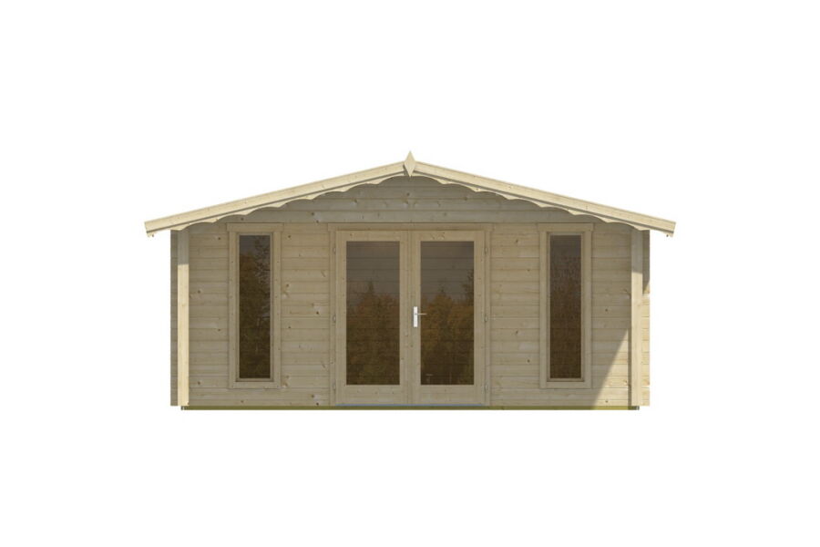 Gartenhaus Corinna 6x5 m + 2 m Vordach / 45mm