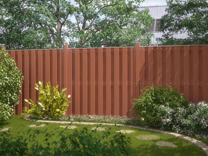 Pfosten WPC bangkirai mit Metallkern 8,4 x 8,4 x 100 cm