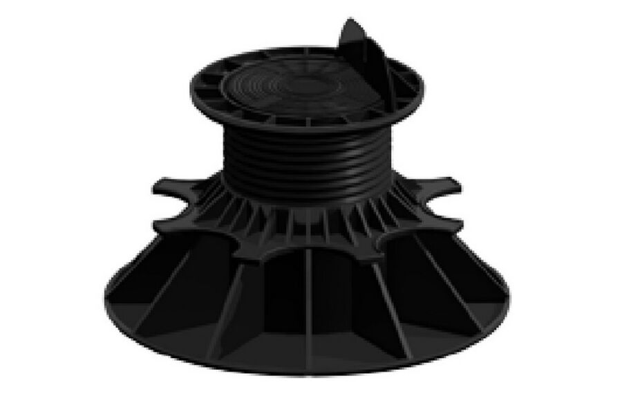 Bodenträger / Stellfuss 80-140 mm verstellbar, PVC