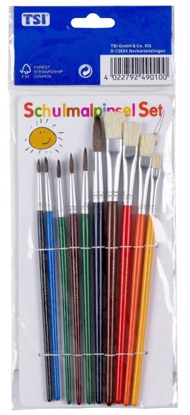 Pinselset - Schulmalpinsel Set 10 Tlg.