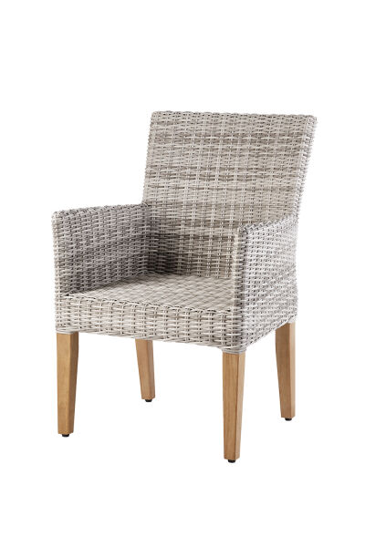 Riviera Geflechtarmstuhl Old Teak Natur/ White Coral