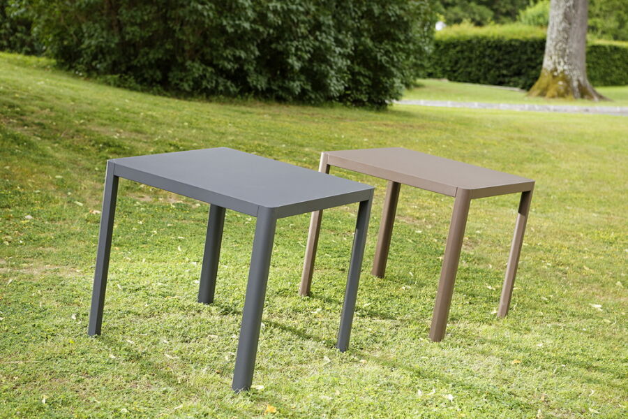 Kingston Tisch 80 x 80 cm Aluminium - braun