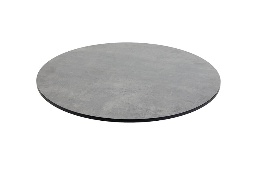 Compact (HPL) Tischplatte 68cm rund, Beton dunkel