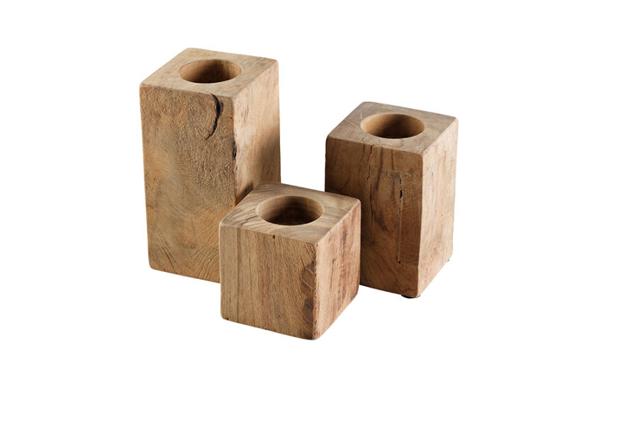 Aalborg Teak Deko (3 Stück = 1 Set) klein/mittel/groß