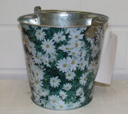 Eimer Zink mit Blumenmuster