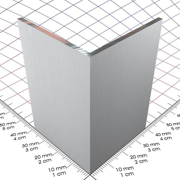 Abschlußwinkel 40x40xB60x1,5 mm alu blank