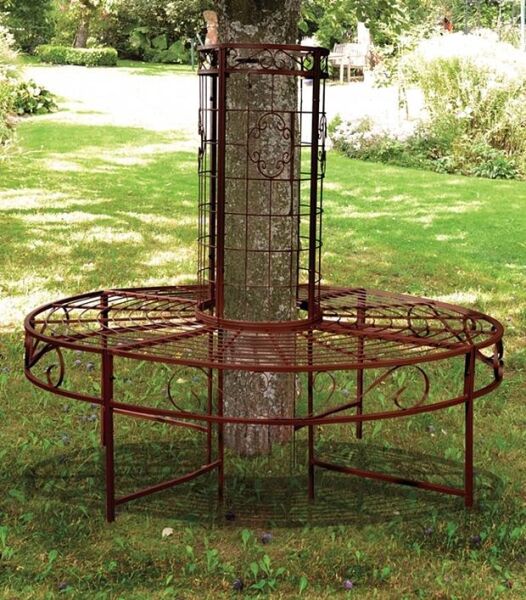Deko-&Garten Baumbank aus Metall, rostbraun, 101,56 €