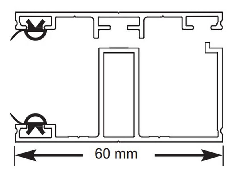 Komplettsystem Alu-Randprofil L=350cm