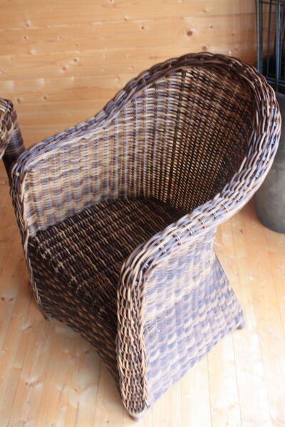 Tischgruppen Set "MAUI" Rattan dunkelbraun 9 Teilig