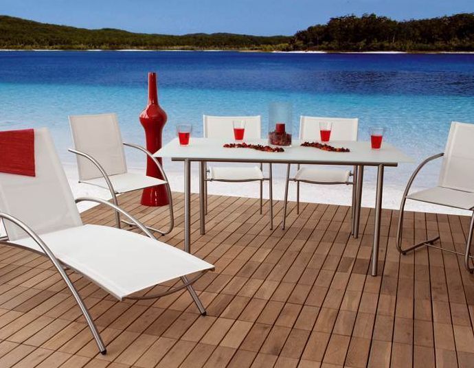 Diamond Garden Glastisch RAVENNA Weiß 90 x 160 cm, 199,00 €
