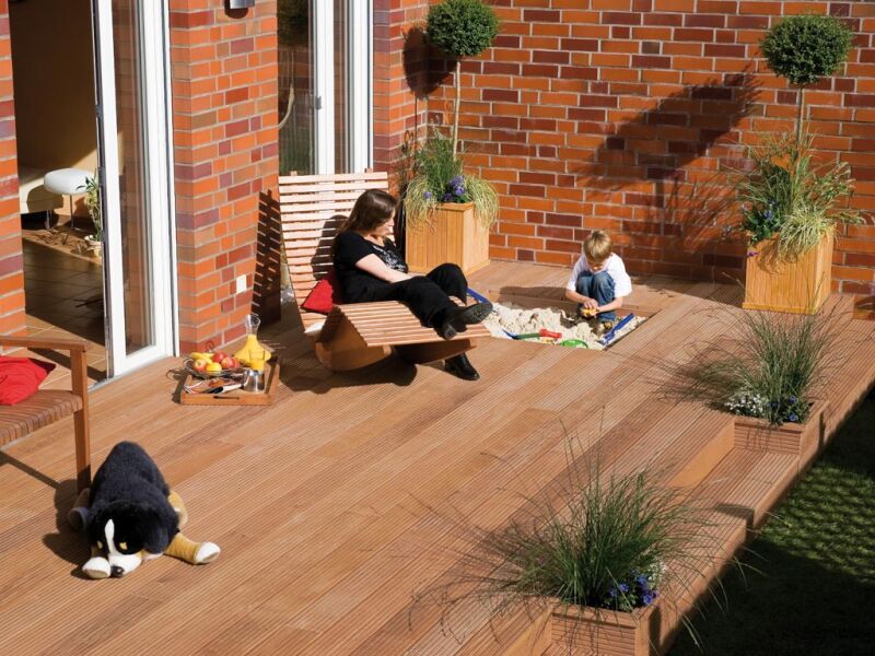 Terrassendiele Mandioqueira 20x137 mm Pak. 4 Stück a 2,65 m