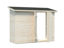 Palmako Gerätehaus Anbauschuppen LEIF 2,2 m², 16 mm, 234x95 cm, inkl. Fußboden, naturbelassen