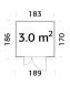 Palmako Gerätehaus LEIF 3,0 m², 16 mm, 183x170 cm, inkl. Fußboden, naturbelassen