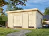 Palmako Gerätehaus KALLE 13,5 m²  452x330 cm , 18c70 mm, inkl. Fußboden, naturbelassen