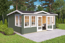 Lasita Maja Gartenhaus BALMORAL 44 mm ISO 530x380 cm, naturbelassen