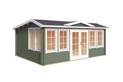 Lasita Maja Gartenhaus BALMORAL 44 mm ISO 530x380 cm, naturbelassen