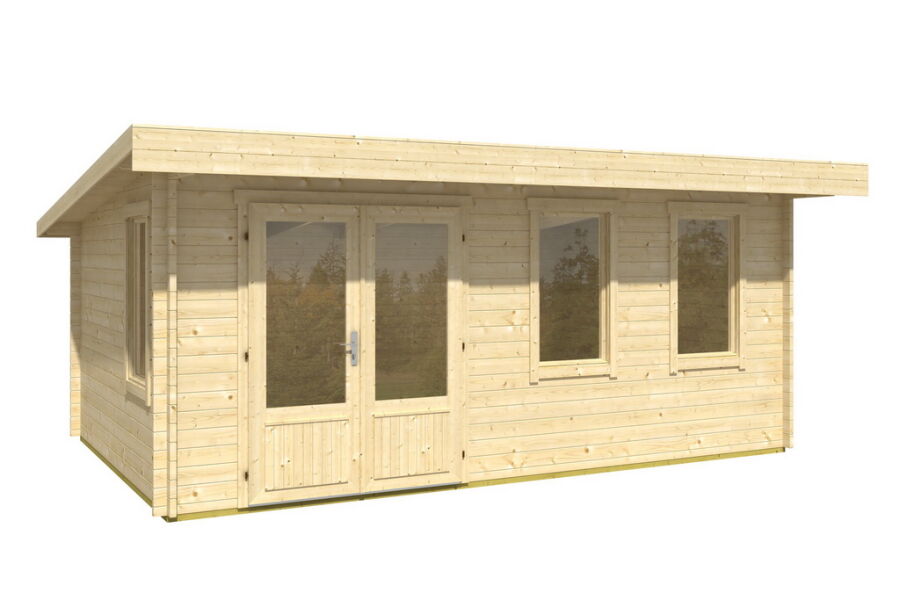 Gartenhaus BARUDA 530x350 cm, 40mm Doppelnut, ISO, Fußboden