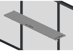 Universal Aluminium Hänge Regal, ca. 0,25 m tief, ca. 1,5 m breit
