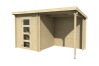 Gartenhaus JELLE PLUS; 370 x 175 cm; 28 mm Blockbohlen