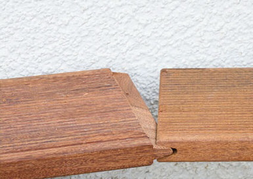Bangkirai Terrassendiele 25x145x1830mm Endlosprofil/französisches Profil, Yellow Balau