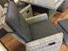 Lounge Comfort Gruppe Roseville grey-white Alu/Kunststoffgeflecht inkl. Kissen