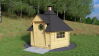 Grill Kota 7,0 m2 mit OSB Dach, gerade Wand