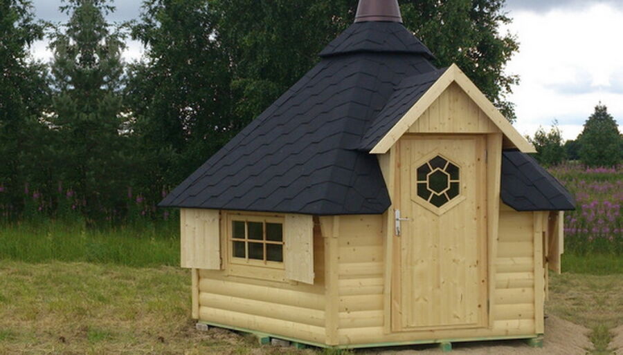Grill Kota 9,0 m2 mit OSB Dach, gerade Wand