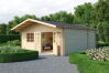 Gartenhaus VALENTIN 595 x 595 cm 44mm (A) Doppelnut