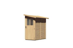 Karibu Gartenhaus GÖRLITZ naturbelassen 19mm Wandstärke