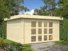 Flachdachhaus WESER Variante 1-4; 380 x 380 cm; 40mm Doppelnut; ohne Boden (P)