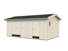 Palmako Gerätehaus OLAF 16,9 m²  561x330 cm, 18+70 mm, ink. Fußboden, naturbelassen