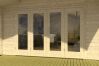 Gartenhaus Camilla 6x6 m + 2 m Vordach / 45mm