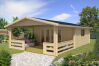 Gartenhaus Cornelia 5x5 m + 3 m Terrasse / 45mm