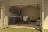 Gartenhaus Cornelia 6x6 m + 3 m Terrasse / 70mm