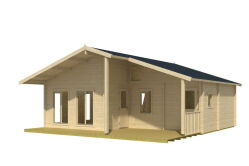Ferienhaus GANGES 70 (Basis Fenster) 780 x 730 cm; 70mm...