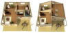 Ferienhaus GANGES 70 (Basis Fenster) 780 x 730 cm; 70mm Wandstärke; inkl. Terrasse