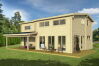 Ferienhaus MEKONG XL 70 (Basis Fenster) 1050 x 795 cm; 70mm Wandstärke; 2 komplette Etagen