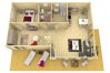 Ferienhaus MEKONG XL 70 (Basis Fenster) 1050 x 795 cm; 70mm Wandstärke; 2 komplette Etagen