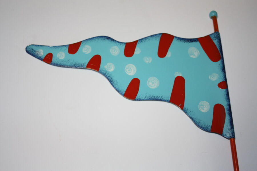 Kinder - Begrenzungswimpel / Fahne aus Metall,150cm,verschiedene Farben / 6 Stück